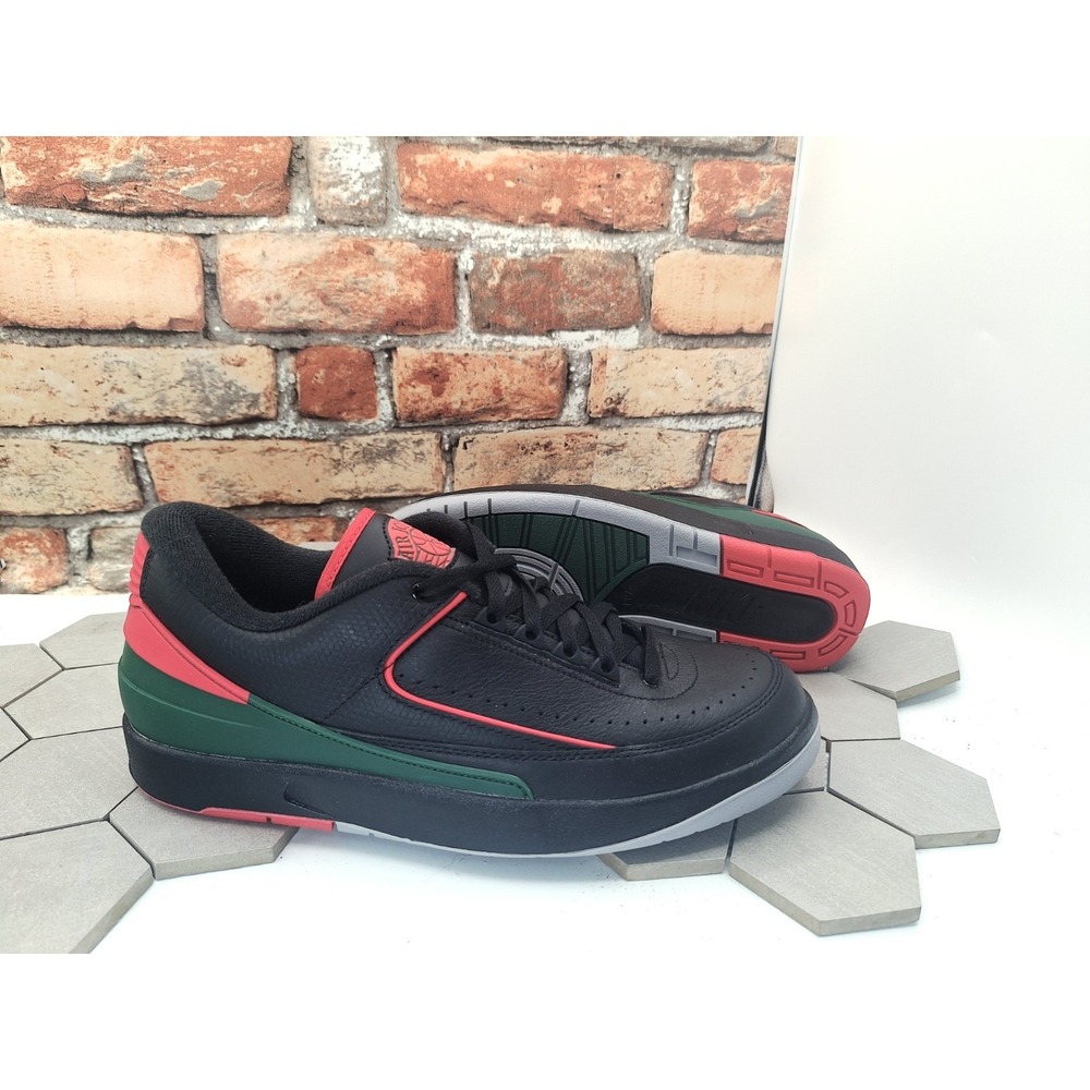 Air Jordan 2 Retro Low Christmas Gucci 2023 Black Red Green DV9956-006 Size 11.5